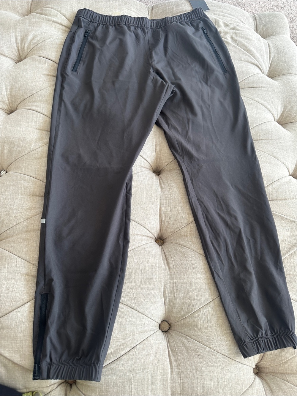 GAP Men's Dark Gray Athletic Joggers with Zip Pockets